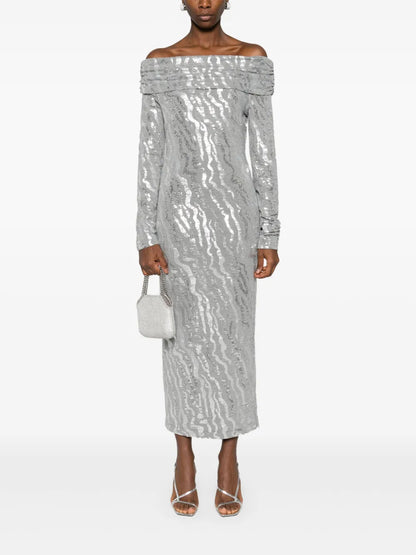 Sequinned Midi Dress