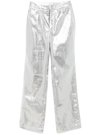 Braided Straight-Leg Trousers