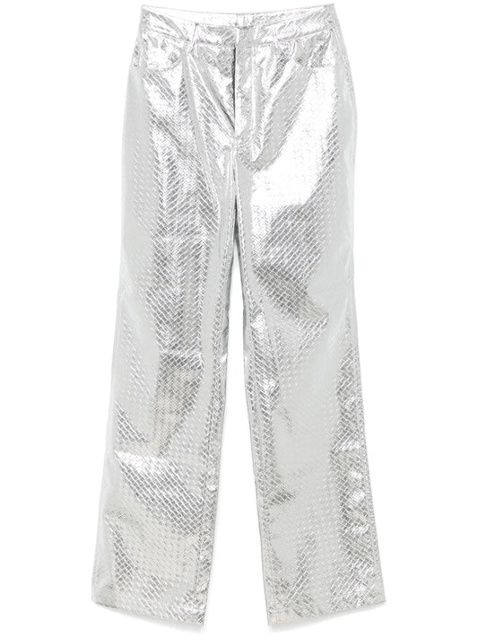 Braided Straight-Leg Trousers