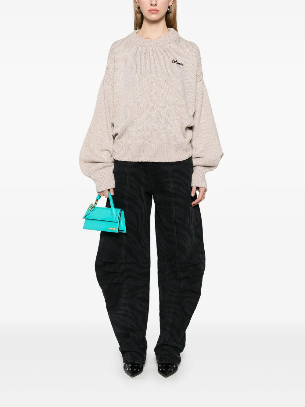 Ribbed-Knit Crew-Neck Sweater