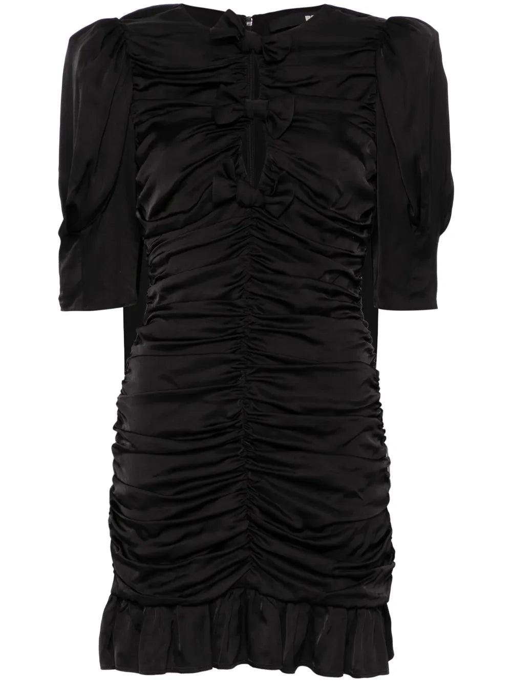 Ruffled Satin Mini Dress