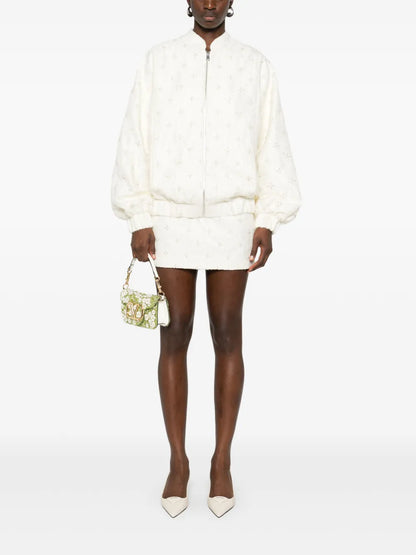 Embroidered Jacquard Mini Skirt