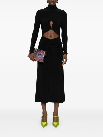 Cut Out-Detail Midi Dress