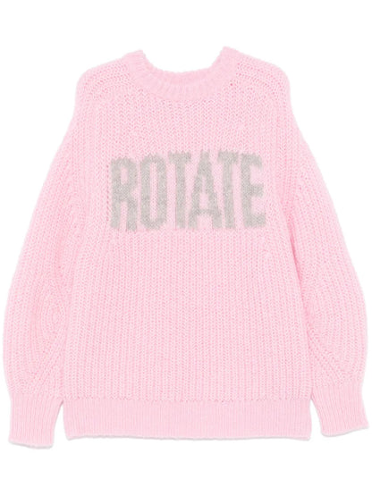 Knitted-Logo Sweater