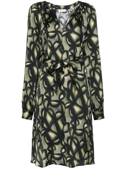Printed Satin Mini Dress
