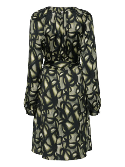 Printed Satin Mini Dress