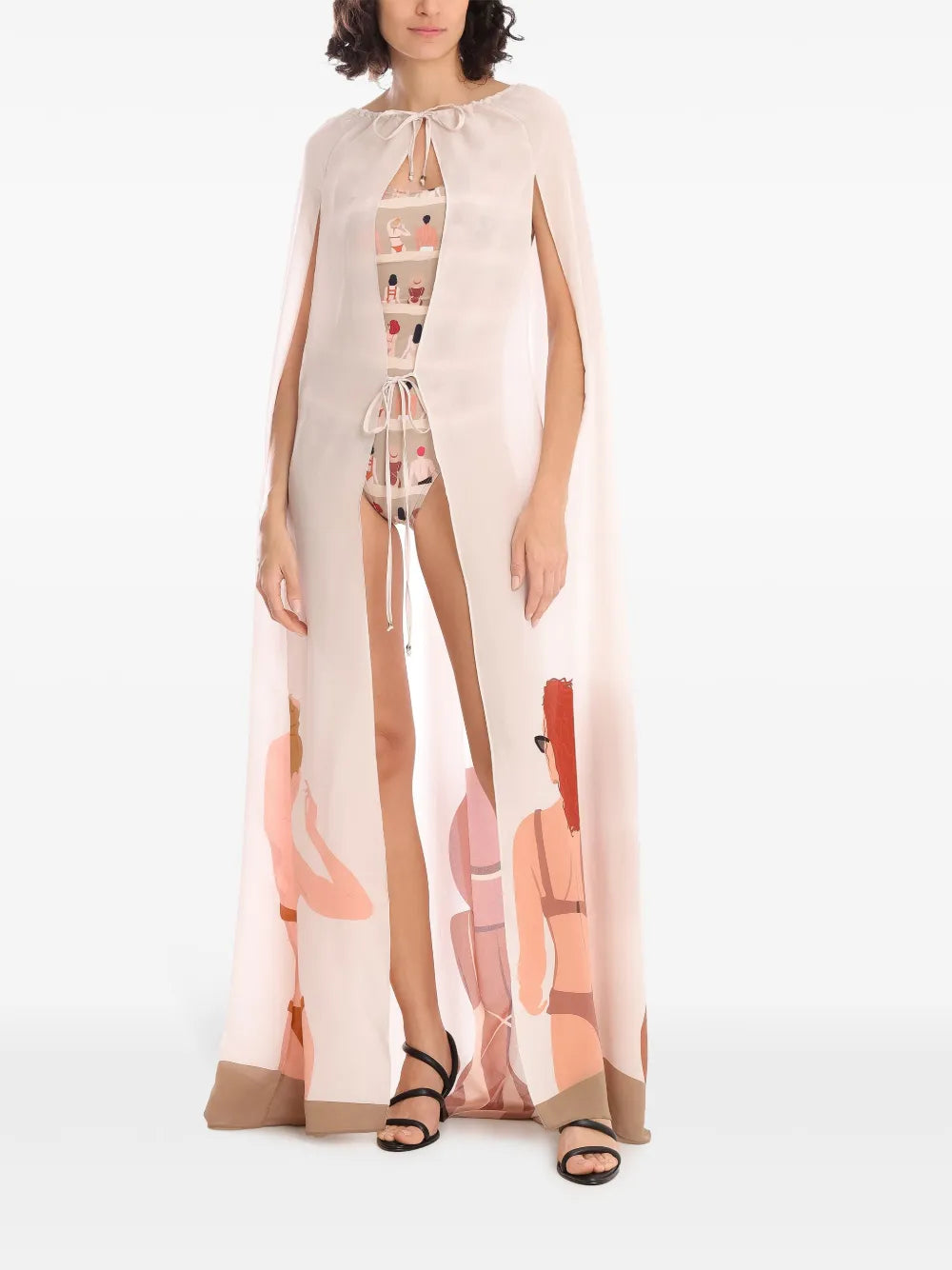 Printed Silk Cape