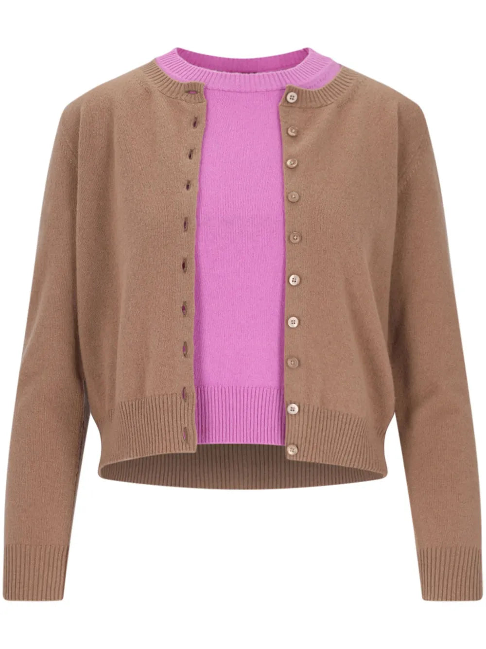 Cashmere Cardigan And Top Set