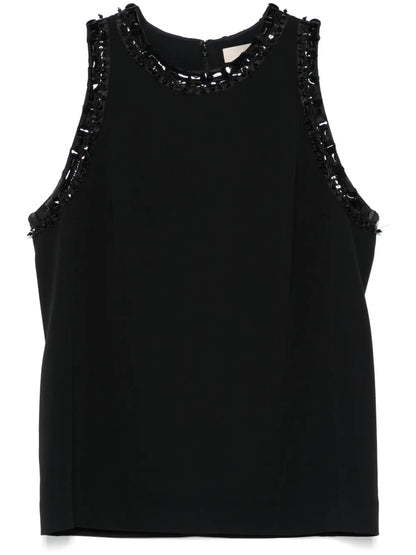 Embroidered Cady Top