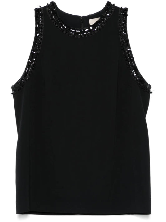 Embroidered Cady Top