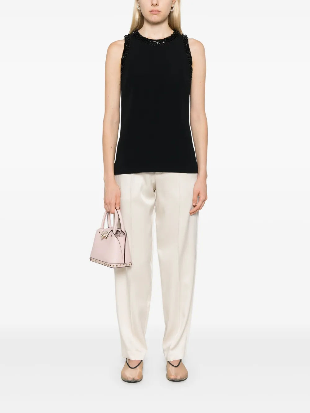 Embroidered Cady Top