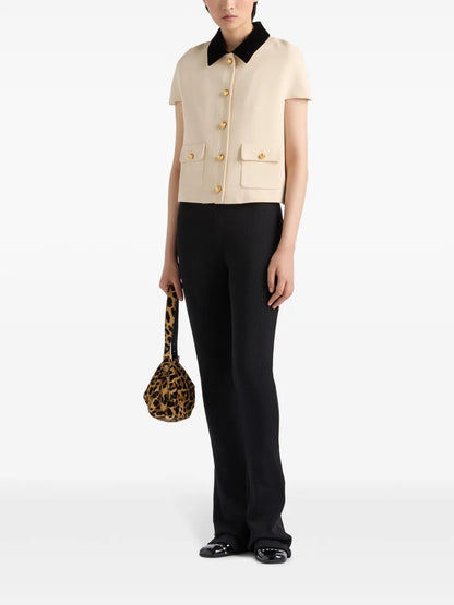 Velvet-Collar Jacket