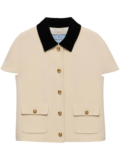 Velvet-Collar Jacket