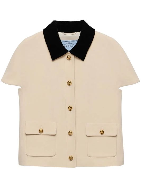 Velvet-Collar Jacket