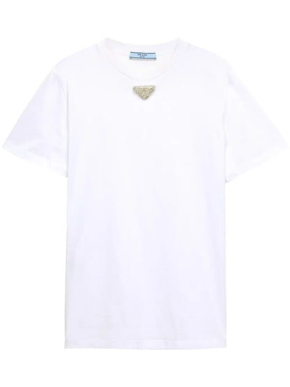 Triangle-Embroidered T-Shirt