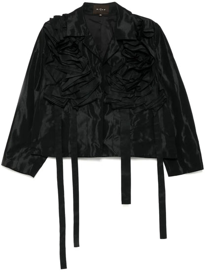 Floral Pleated Oversized Jacket