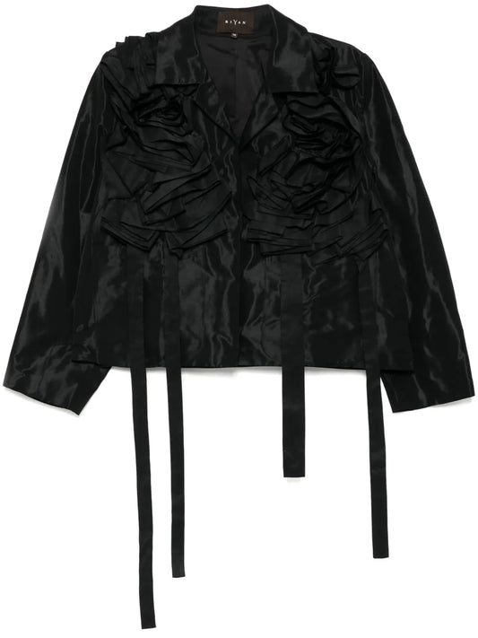 Floral Pleated Oversized Jacket