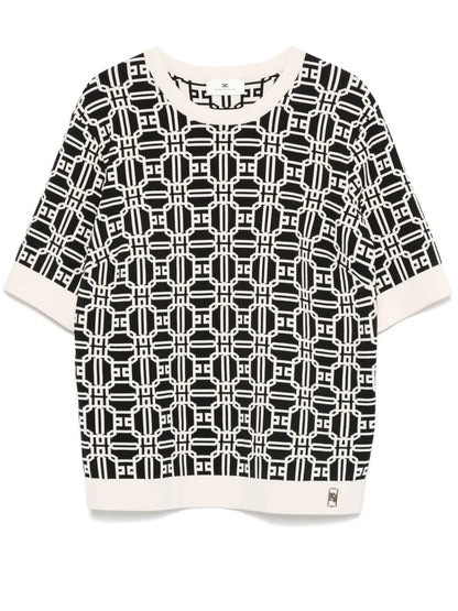 Logo-Jacquard Top