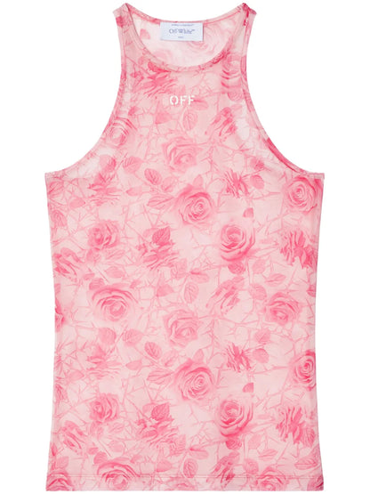 Off Stamp Roses Tank Top