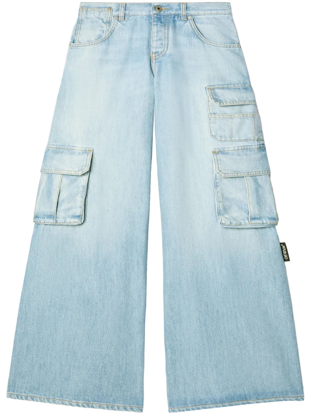 Wide-Leg Cargo Jeans