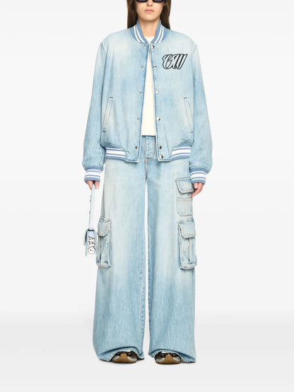 Wide-Leg Cargo Jeans