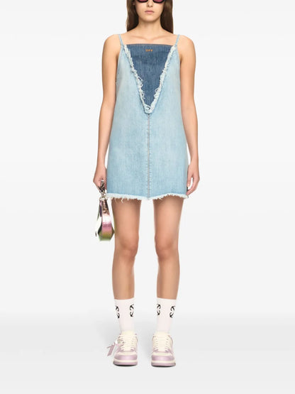 Frayed Denim Mini Dress