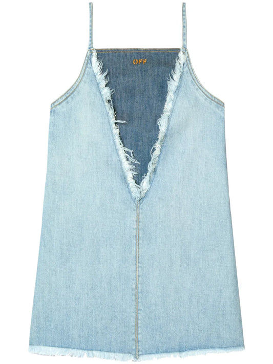Frayed Denim Mini Dress