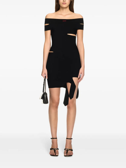 Cut Out-Detail Mini Dress