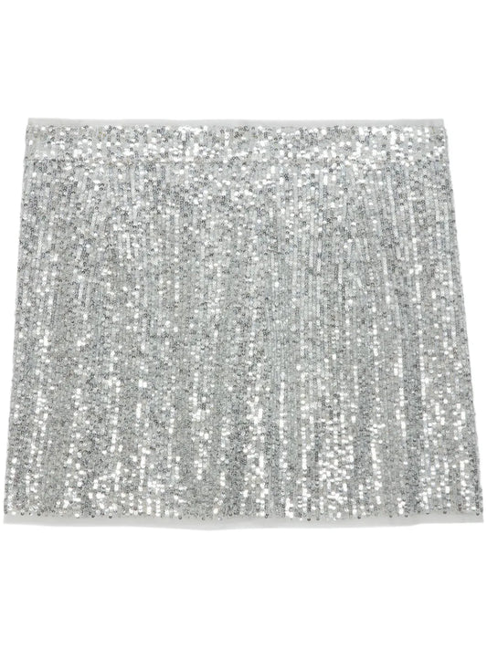 Sequin-Embellished Midi Skirt