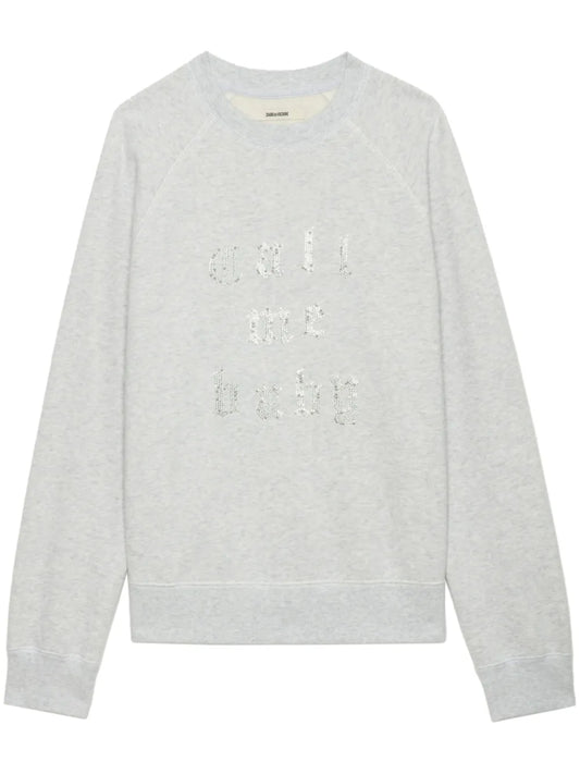 Rhinestone-Embellished Sweatshirt