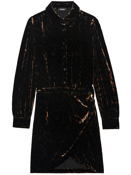 Rulipe Velvet Shirt Dress