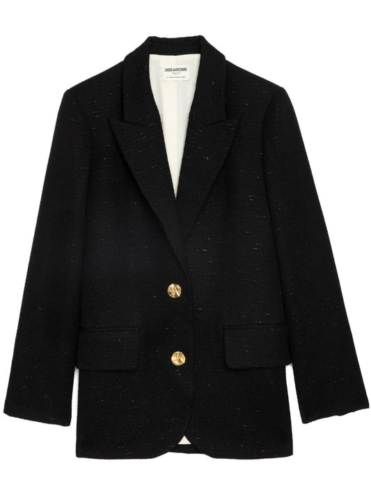 Single-Breasted Tweed Blazer