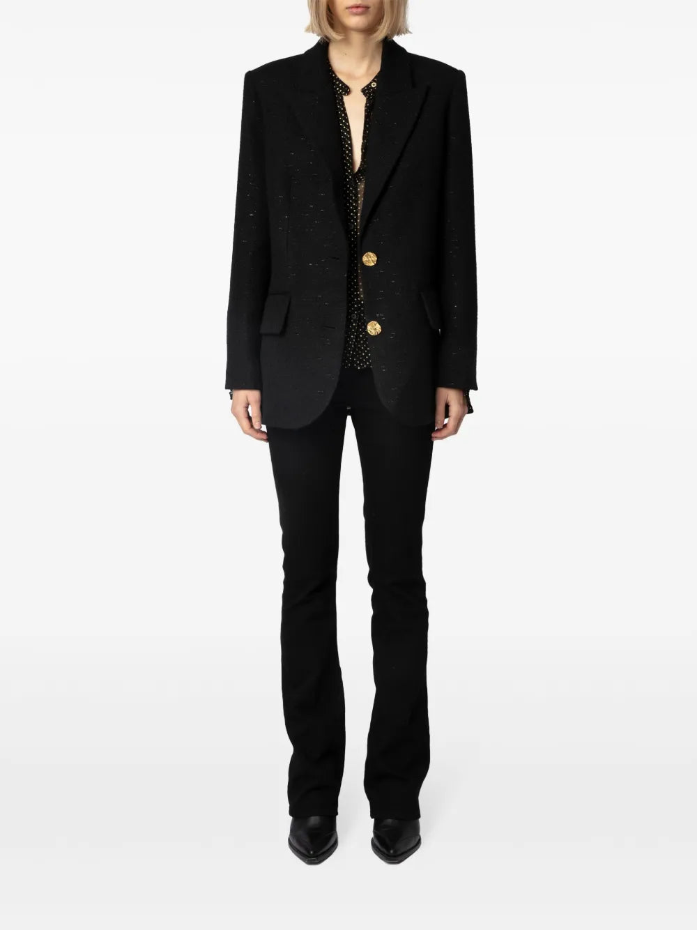 Single-Breasted Tweed Blazer