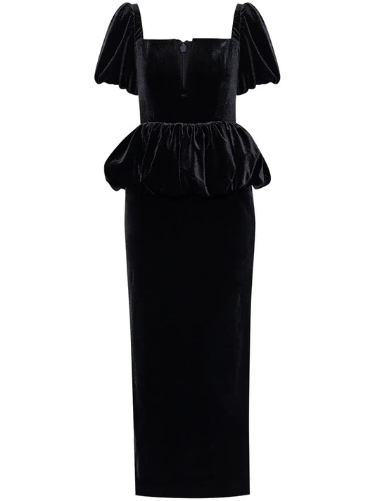 Velvet Peplum Dress