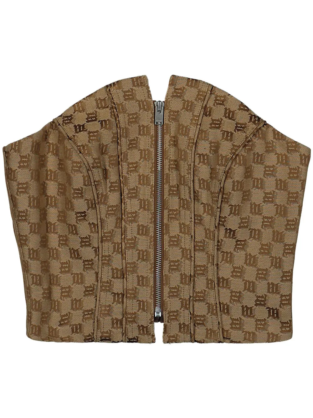 Jacquard Monogram Corset Top