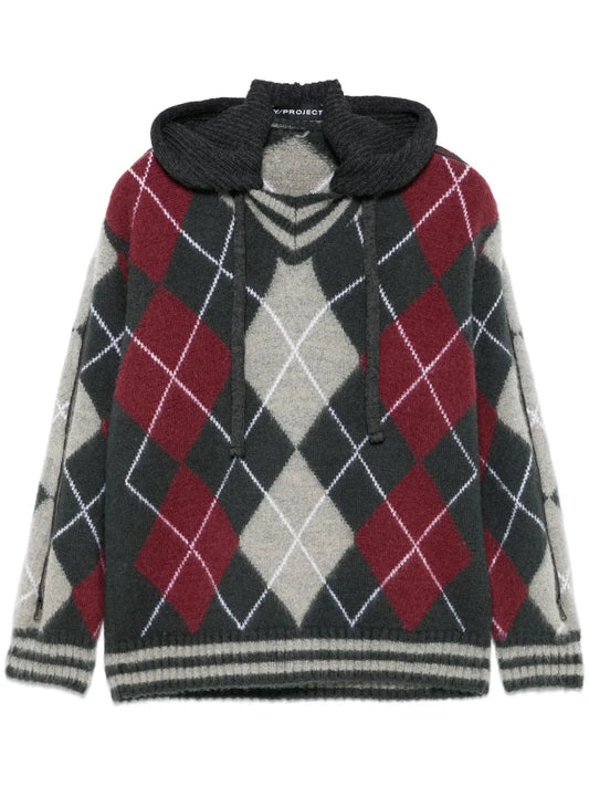 Argyle-Knit Sweater
