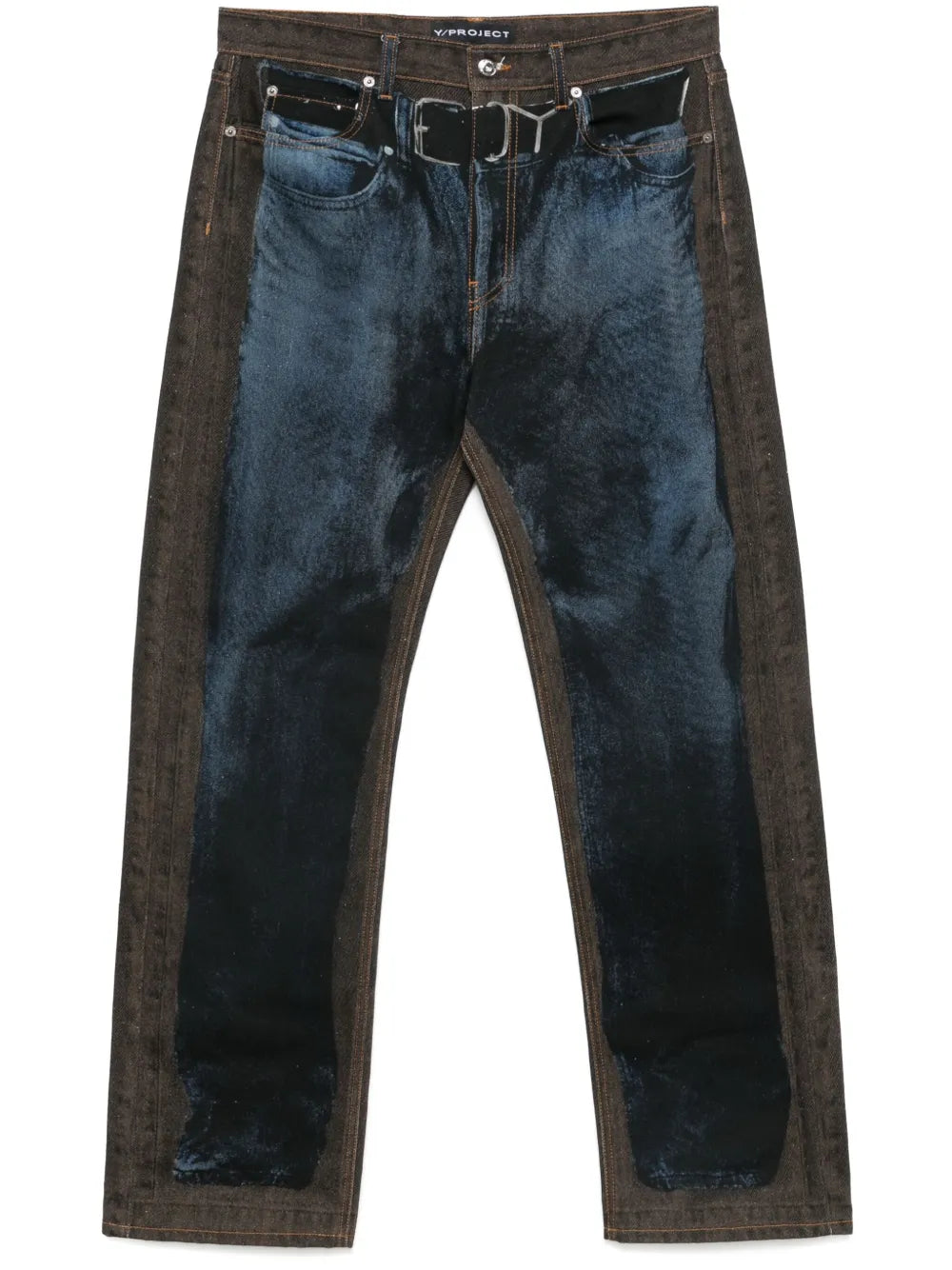 Trompe L'Oeil-Print Jeans