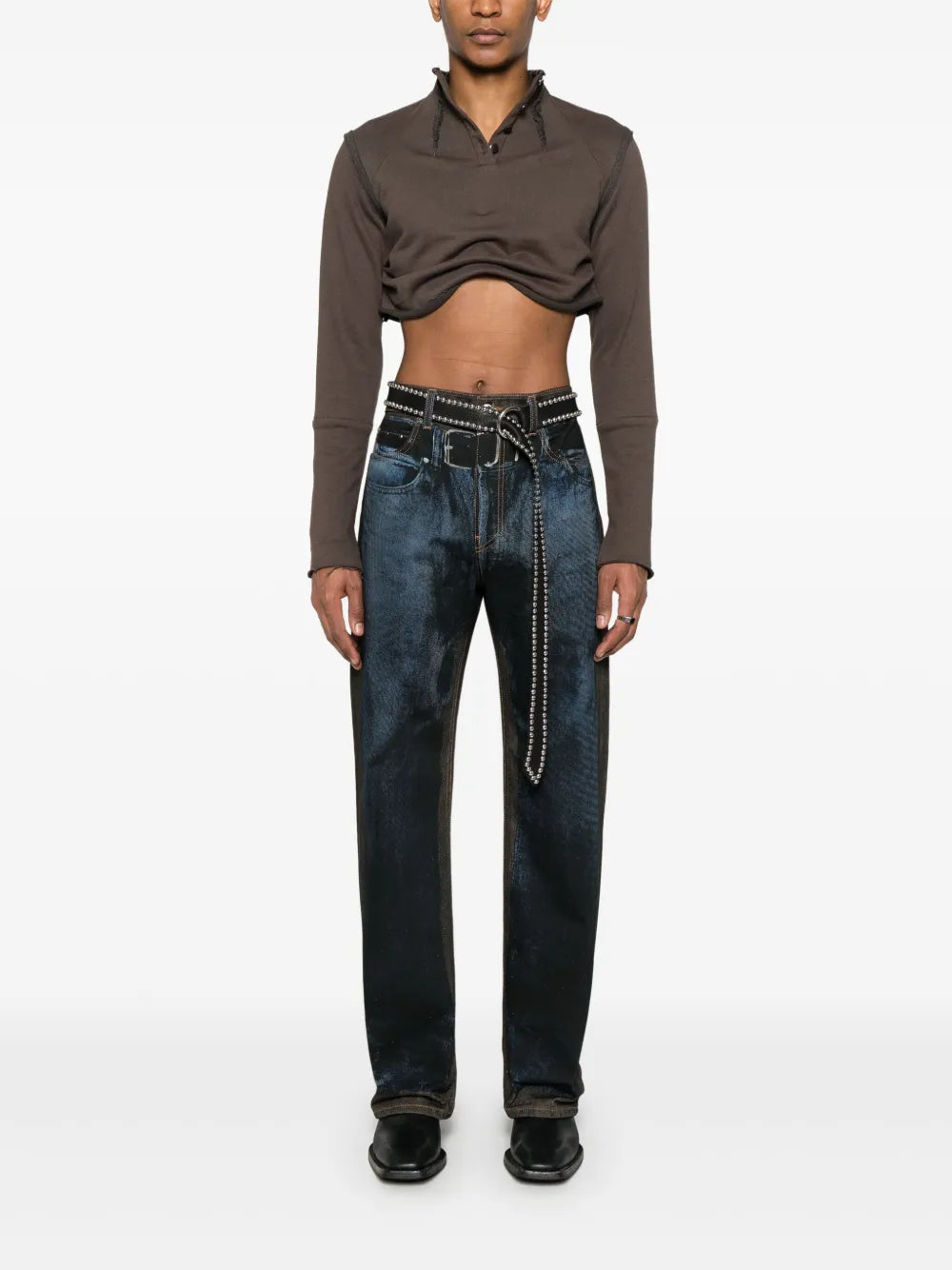 Trompe L'Oeil-Print Jeans