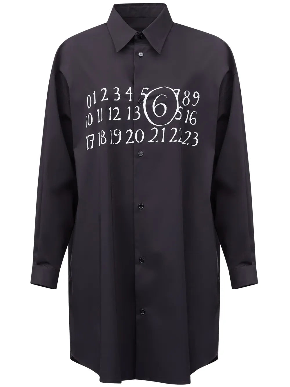 Signature Numbers Motif Shirt Dress