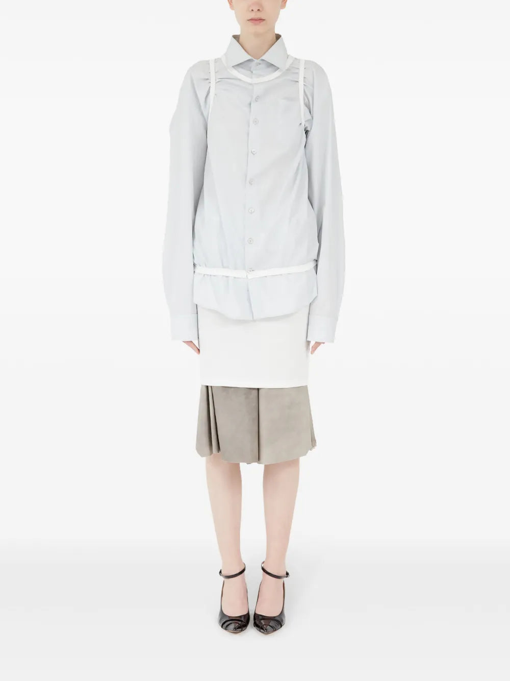 Four Stitch-Logo Cotton Shirt