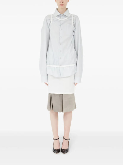 Four Stitch-Logo Cotton Shirt