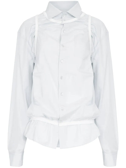 Four Stitch-Logo Cotton Shirt