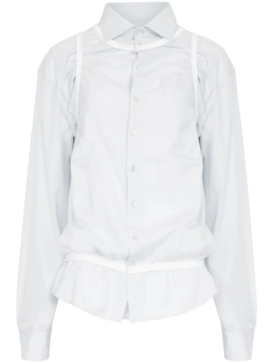Four Stitch-Logo Cotton Shirt