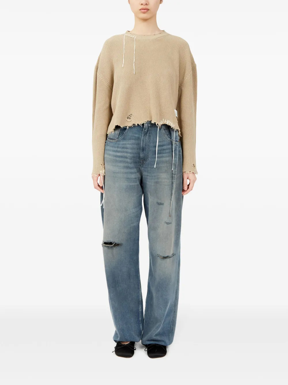 Crew-Neck Cotton Jumper