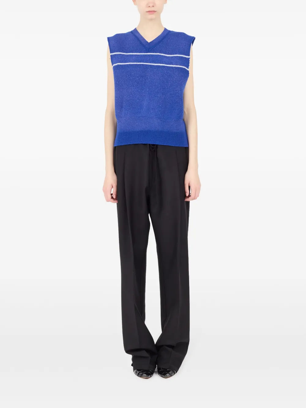 Striped Virgin-Wool Vest