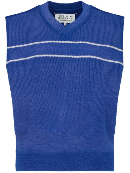 Striped Virgin-Wool Vest