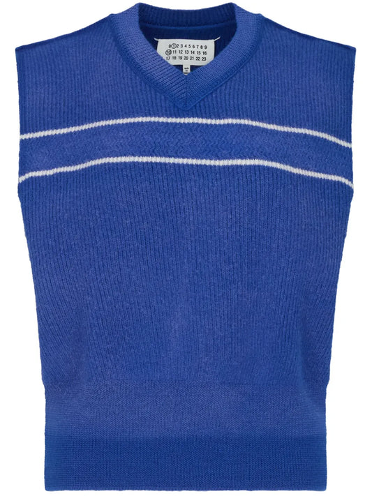 Striped Virgin-Wool Vest