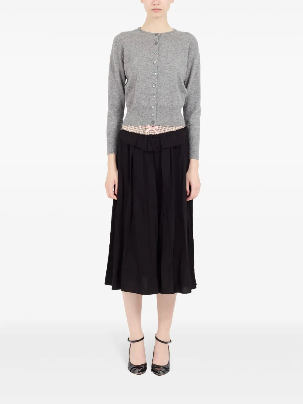 Buttoned Long-Sleeve Cardigan
