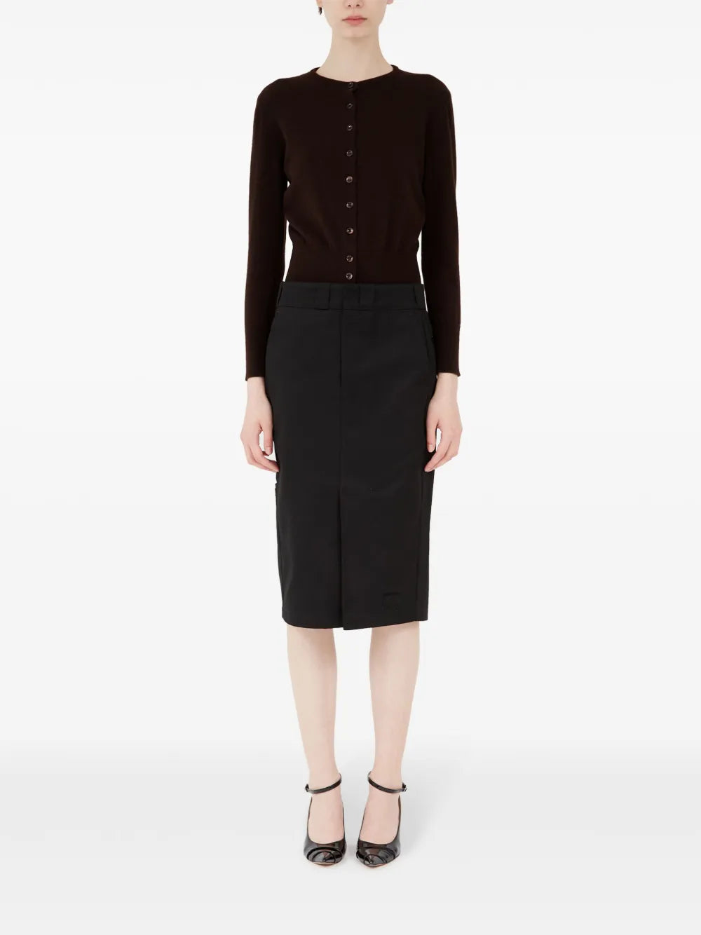 High-Rise Midi Skirt
