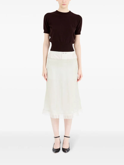 Checked Midi Skirt